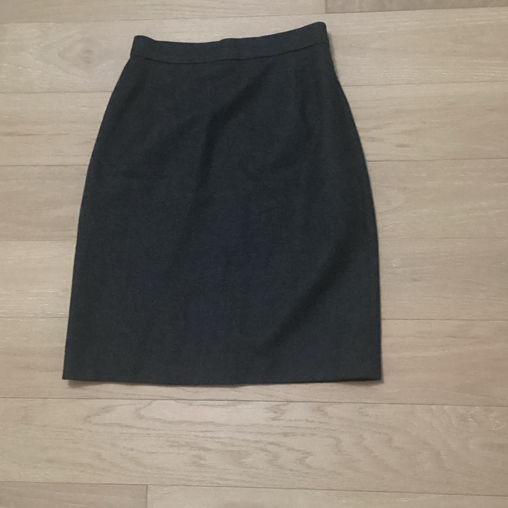 Anne Klein Charcoal Pencil Skirt 100%wool